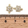 Brass Micro Pave Cubic Zirconia Connector Charms KK-L258-03A-G-3