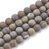 Natural Bamboo Leaf Stone Beads Strands G-T106-086-1