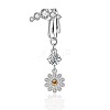 Brass Pave Clear Cubic Zirconia Clip on Belly Rings FS-WG683DA-04-1