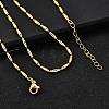 2MM Brass Column Link Chain Necklaces NJEW-M108-02G-4