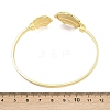 Marine Organism Brass Cuff Bangles for Women BJEW-D368-03B-G-5