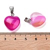 Natural Banded Agate Charms LS-HEAR-PW0001-057-31-2