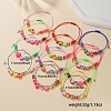 12Pcs Polymer Clay Beads Braided Bead Bracelets FS-WGD3FD0-01-2