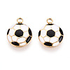 304 Stainless Steel Enamel Pendants X1-STAS-T068-09-1