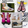 3 Pairs 3 Colors Cloth with Felt Shoe Decorations DIY-GF0011-45A-5