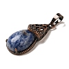 Natural Blue Spot Jasper Pendants G-H065-01R-15-2