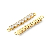 SHEGRACE Brass Pave Clear Cubic Zirconia Connector Charms XGRQ3P551-643G-2