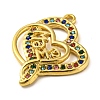 Ion Plating(IP) Real 18K Gold Plated 304 Stainless Steel Rhinestone Pendants STAS-P341-07G-01-2