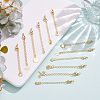 12Pcs 12 Styles Brass Chain Extender KK-ME0004-24-5