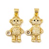 Brass Micro Pave Cubic Zirconia Pendants KK-E108-22G-1