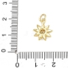 Brass Micro Pave Clear Cubic Zirconia Charms CU-CBADD0C-08G-01-3
