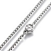 304 Stainless Steel Box Chain Necklaces NJEW-O110-05C-P-2