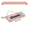 2Pcs 2 Color Wooden Doorplate Decorations AJEW-CF0001-09-3