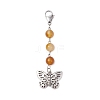 Butterfly Alloy Pendant Decorations HJEW-JM02927-4