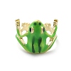 Alloy Enamel Open Cuff Rings RJEW-K287-01LG-4