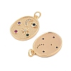 Brass Micro Pave Cubic Zirconia Pendants KK-L223-002G-2