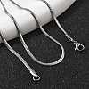 Tarnish Resistant 304 Stainless Steel Snake Chains Necklaces NJEW-O058-25P-3