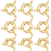 Beebeecraft 10Pcs Rack Plating Brass Spring Clasps KK-BBC0005-67G-1