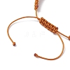Adjustable Halloween Skull Synthetic Turquoise Braided Bead Bracelets for Women Men BJEW-JB10655-3