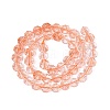 Transparent Crackle Glass Beads Strands GLAA-Q108-03A-03-2