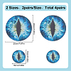 4 Pairs 2 Styles Eye PVC Headlight Car Sticker AJEW-HY0002-38A-2