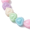Candy Color Heart Acrylic Beaded Kid Stretch Bracelets for Girls BJEW-JB10222-3