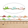 304 Stainless Steel Enamel Coral Link Chains CHS-F023-01H-G-2