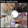 2Pcs Glass Rhinestone Rubber Cord Bag Handles FIND-PH0059-68B-5