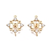 Brass Pave Clear Cubic Zirconia Connector Charm KK-C005-05G-2