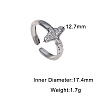 304 Stainless Steel Open Cuff Rings WGB3CCF-01-1
