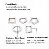 Unicraftale 304 Stainless Steel Huggie Hoop Earrings EJEW-UN0001-36P-7