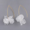 Petal Transparent Acrylic Dangle  Earrings EJEW-JE03269-05-1