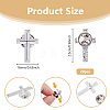 20Pcs Cross Zinc Alloy Brooches JEWB-DC0001-18P-2