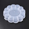 (Defective Closeout Sale: Scratched) Flower Plastic Bead Storage Containers CON-XCP0002-65-3