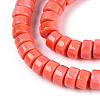 Opaque Solid Color Glass Beads Strands X-GLAA-N026-3x6mm-05-3