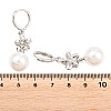 Valentine's Day Flower Brass Hoop Earrings EJEW-Z164-03P-5
