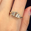 Brass Micro Pave Clear Cubic Zirconia Finger Rings FS-WGE2097-01-2