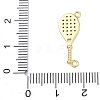 Brass Micro Pave Clear Cubic Zirconia Pendants KK-I476-08G-3