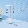 5Pcs Natural Freshwater Pearl Keshi Pearl Rectangle Links Connector Charms FIND-HS0002-63-3