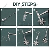 DIY Christmas Snowflake Dangle Earring Making Kits DIY-SC0019-34-4
