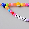 Round Evil Eye Resin Beaded Mobile Straps AJEW-WH0200-02-2