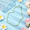 Glass Seed Bead Beaded Flower Necklaces NJEW-TA00171-2