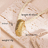 Ocean 304 Stainless Steel Pendant Twisted Acrylic Fiber Cord Necklaces for Women WG0C7DD-03-1