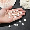 20Pcs Natural Freshwater Shell Star Charms SHEL-YW0001-14-5