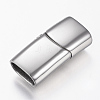 Tarnish Resistant 304 Stainless Steel Magnetic Clasps with Glue-in Ends STAS-G157-14P-14x8mm-1