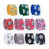 11 Colors Volleyball Pattern Polyester Grosgrain Ribbon AJEW-PH0005-85-6
