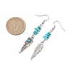 Natural Howlite Dangle Earrings EJEW-JE06306-3