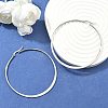 Tarnish Resistant 304 Stainless Steel Big Hoop Earrings EJEW-F105-13P-1