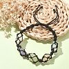Dyed Natural Quartz Crystal Braided Bead Bracelets BJEW-TA00346-01-4