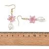 Anti-Tarnish Electroplate Bicone Glass Pearl Teardrop Beads Dangle Earrings EJEW-MZ00765-03-3